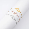 Summer New Creative Mirror Stainless Steel Double love Couple Anklet