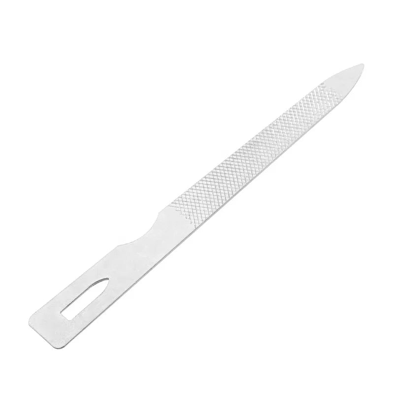 Professional Double-Sided Stainless Steel Metal Nail File Manicure Pedicure Toenails Tool Sandpaper Refills More Economical