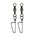 ZHUO RUN Fishing Swivels Ball Bearing Swivel With Safety Snap Solid Rings Rolling Swivel for Carp Fishing Accessories