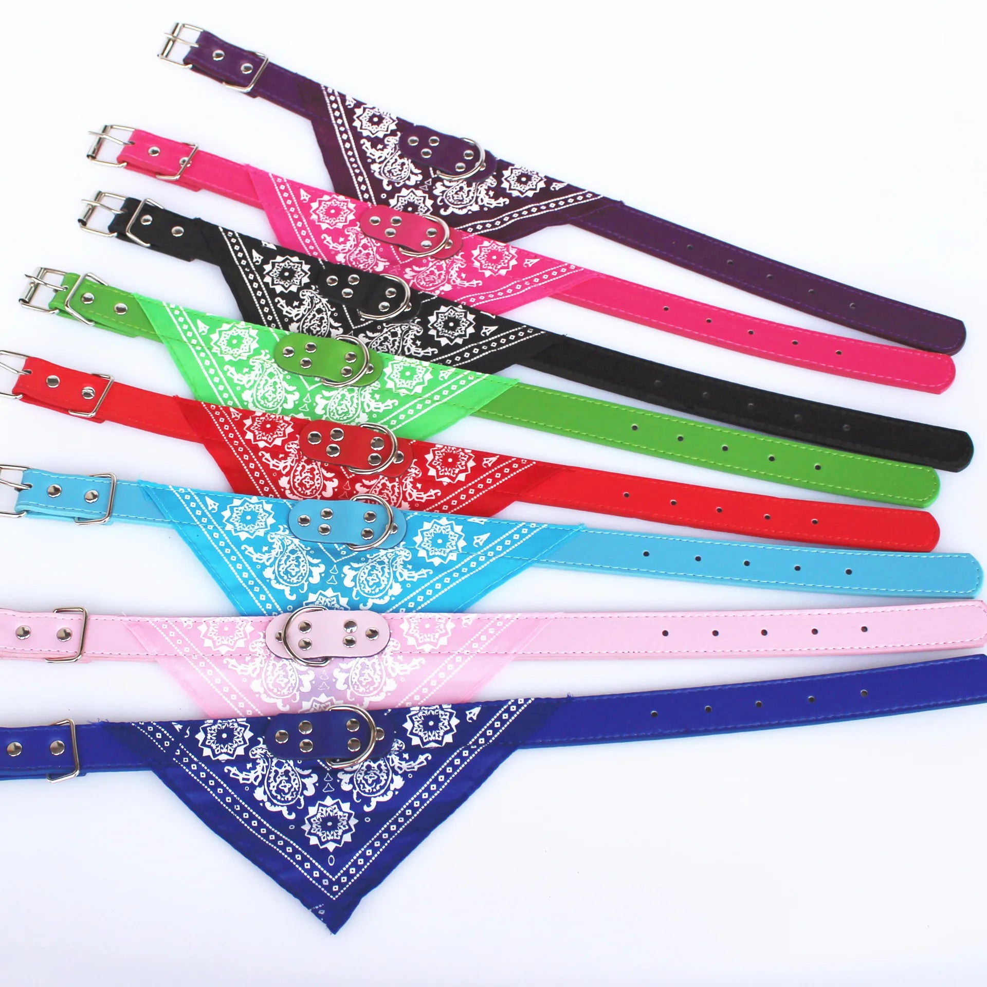 Wholesale Stocked Cheap Price Dog PU Collar Bandana