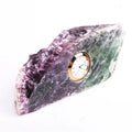 DIY Home decor accessories raw crystal fluorite Desk Clock gift trophy table