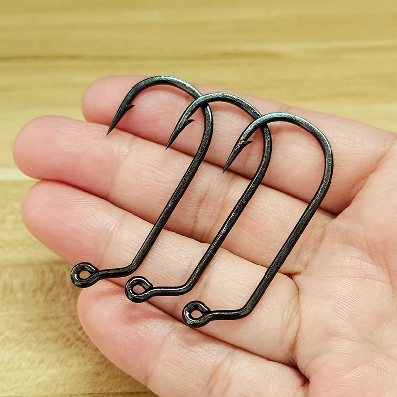 High-Strength Carbon Steel 120Â° Angled Ultra-Sharp Bare Streamer Hooks Dry Fly for Fishing in Rivers and Lakes