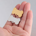 Wholesale Stainless Steel Pet Glowing Paw Print Pendant for DIY Jewelry Necklace Bracelet Making