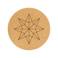 FITA 130cm 1.5 mm Thick Custom Laser Engraved Print Meditation 1.5mm Extra Large Natural Cork Rubber Round Yoga Mat for Hot Yoga