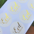 10pcs/set Rose Gold Silver Hot Stamping Gold Foil Eid Mubarak Stickers