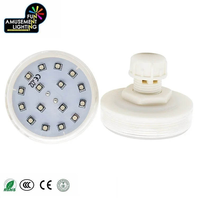 Best 60MM 3535 RGB SMD LED Pixel Light IP65 12V/24V Preprogrammed Auto Running Amusement Theme Park Point Lights Plastic Body 16