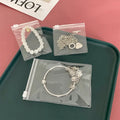 DAIHE  Plastic Bag with logo clear Frosted Zipper Jewelry Pocket Dust Bags Small Packaging Bags for Jewelry Pvc Jewelry Pouch
