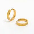 JOOLIM  High End 18K Gold Plated Stainless Steel  Hoop Earring  Simple Gold Earring Wholesale Tarnish Free & Waterproof