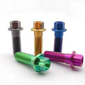 Custom Factory Ti6al4v Titanium Hex Flange Bolts Gr5 Grade with Plain Finish for Motorcycles