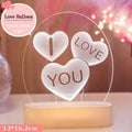 3D LED Night Light Creative Kid Night Lamp Table Bedside Lamp Romantic Heart Bear Light Kids Gril Valentine's Day Lamp Gift
