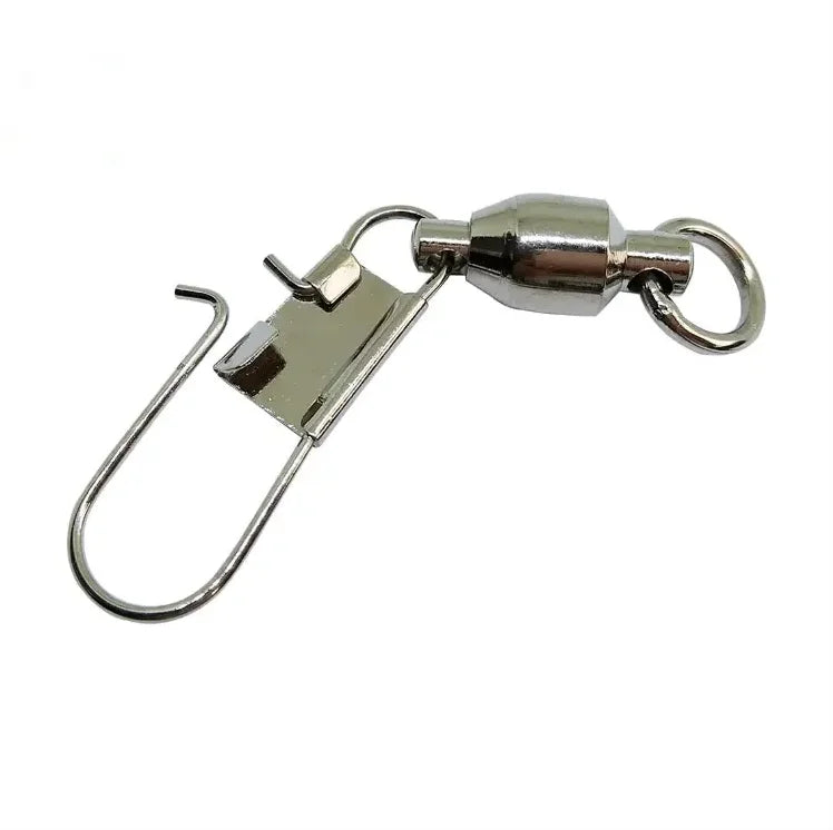 Freshwater Stainless Steel Ball Bearing Swivel Lock Snap Premium Fishing Swivels & Snaps