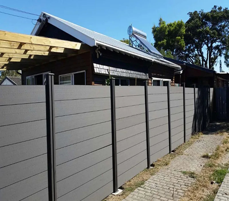 Easy Installation Bicolor Composite Wood Privacy Garden Wpc Fence Better Than Pvc Fence Strong Heat Resistance