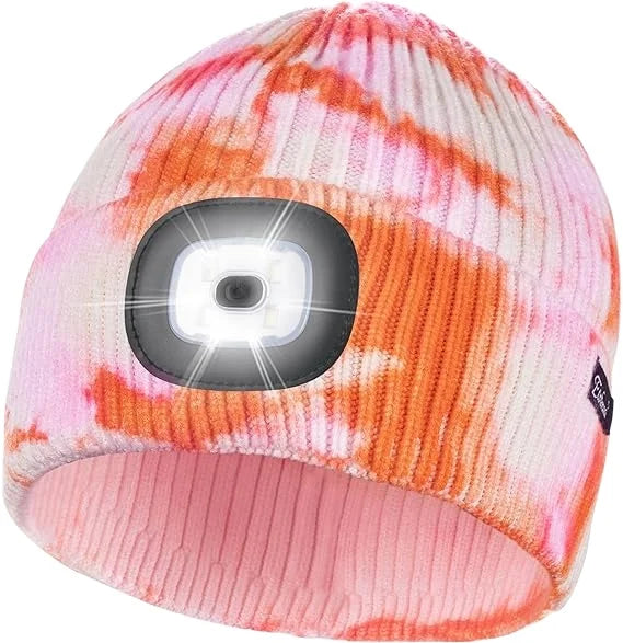 Wholesale USB Rechargeable Night Flashlight Knitted Hat LED Lighted Winter Beanie 4 Headlamp Winter Beanie Hat With Light
