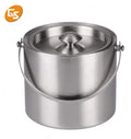 Hot Sale Classic Bar Accessories Double Wall Stainless Steel Ice Bucket Tongs Lid Customizable Color 3L Capacity Custom Logo
