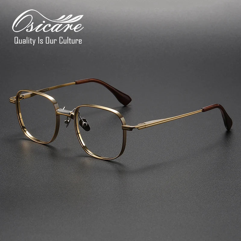 Luxury Brand Specs Wear Customize Logo Black Classic Eye Glasses Academy Spectacle Pure Titanium Optical Eyewear Frame for Men