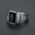Fashion Men's Ring Jewelry Green Zircon Man Ring Stainless Steel Gemstone Ring for Man