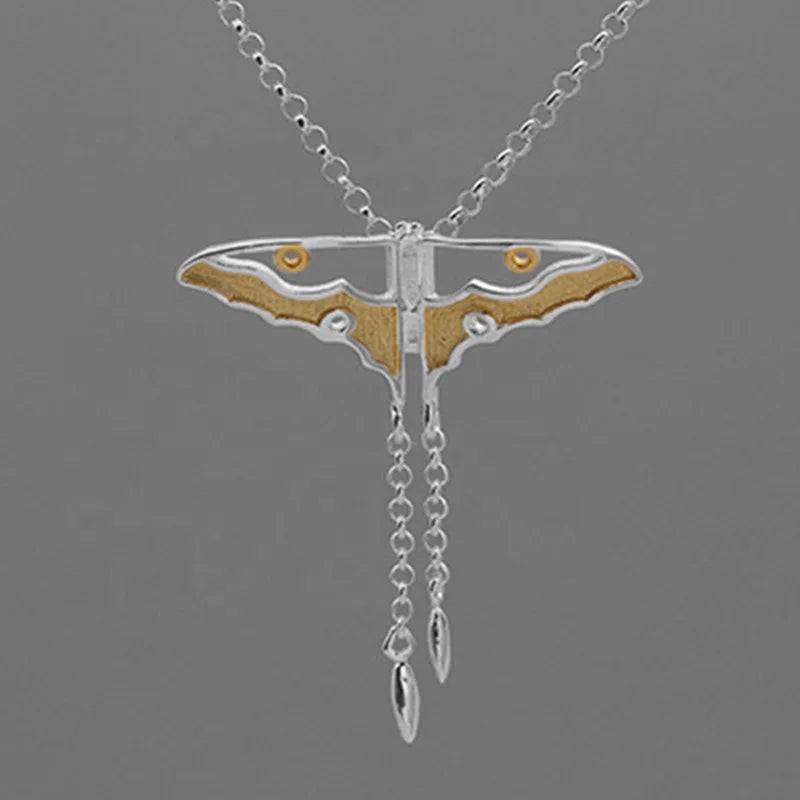 Lotus Fun Handmade 925 Sterling Silver 18k Gold Plated Cute Hollow Butterfly Kite Custom Pendant Fine Jewelry for Women