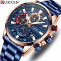 2025 CURREN Watch 8415 New Quartz Watch Sports Stainless Steel Strap Business Men's Luminous Pointer Watches Relogio Masculino