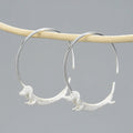 Lotus Fun New Arrivals 925 Sterling Silver Hoop Earrings 18k Gold Plated Women Dog Earrings