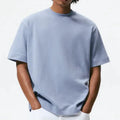 Men's Heavy Cotton t Shirt High Quality Custom LOGO Desgin Blank Oversized Drop Shoulder Rib O-neck Luxury t Shirt for Men