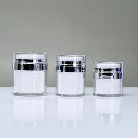 Wholesale Custom Luxury Cosmetic Refillable 15g 30g 50g White Airless Cream Jar