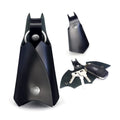 Black Genuine  Leather Bat Shape Foldable Keychain Key Ring Car Keys Fob Case Holder Key Accessories Cover Gifts
