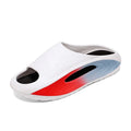 2024 Custom Fashion Women's Soft Swing Shoes White Double Colors Home Use Elastic Strap Light Weight Slippers Open Toe EVA
