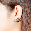 BMZ 2025 Top Grade PVD/IP/NT Plating Punk Hoop Earring New Fashion Trendy Women Jewelry Earring