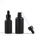 In Stock 5ml 10ml 15ml 20ml 30ml 50ml 100ml Matte Black Glass Dropper Bottle With Black Dropper for Essential Oil