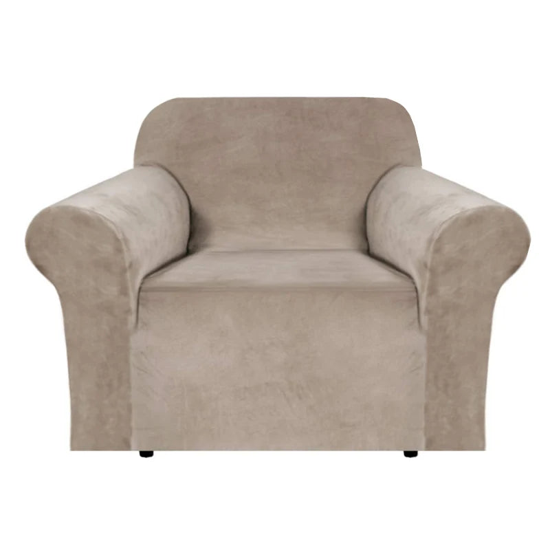 Luxury Velvet Sofa Cover 1 Seat Sofa Slipcover Universal Velvet Stretch Sofa Cover Slipcover Elastic Cover