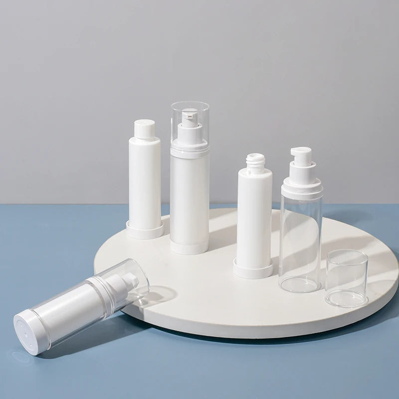 Spot Replaceable Airless Pump Bottle Skin Care Serum & Lotion 30ml 50ml Acrylic Screen Printing Pump Sprayer