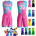 Wholesale Custom Quick-Dry Basketball Jersey Gradient Intramural Popular Set Printed Personalized American Basketball Wear