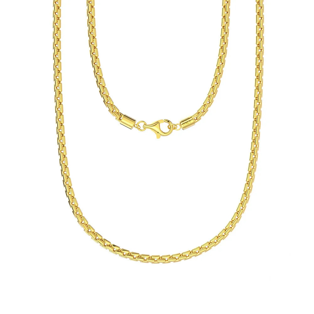 Minimalism 18K Gold Plating S925 Sterling Silver Bare Chain Necklace for Men Wholesale
