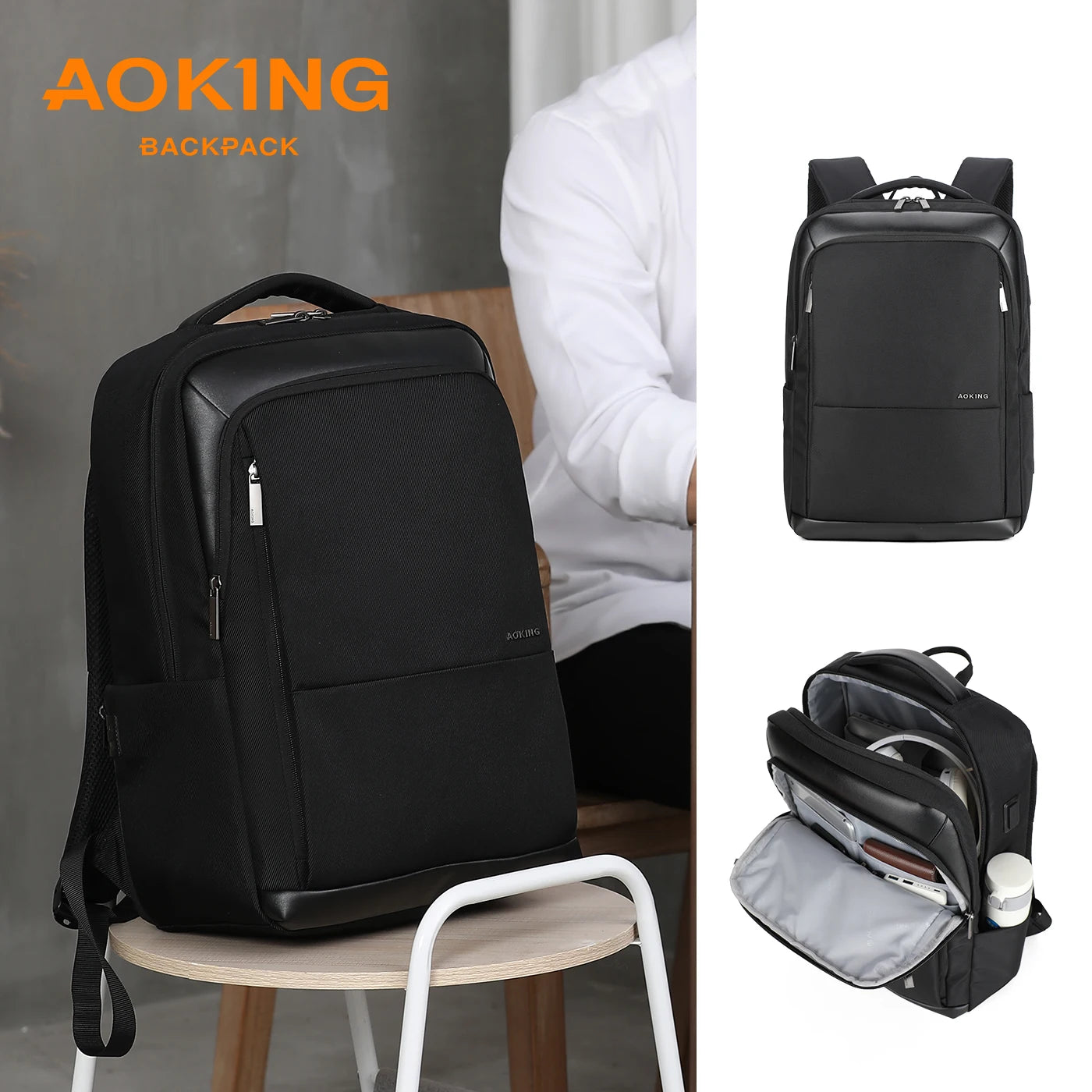 New Wholesale Business Unisex Custom Logo Luxury Smart Polyester Waterproof Laptop Backpack with USB and Large Capacity