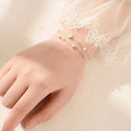 Dainty Christmas Gift Matte Ball Double Layer Bracelet Simple Adjustable Star Bangle Bracelet to My Daughter