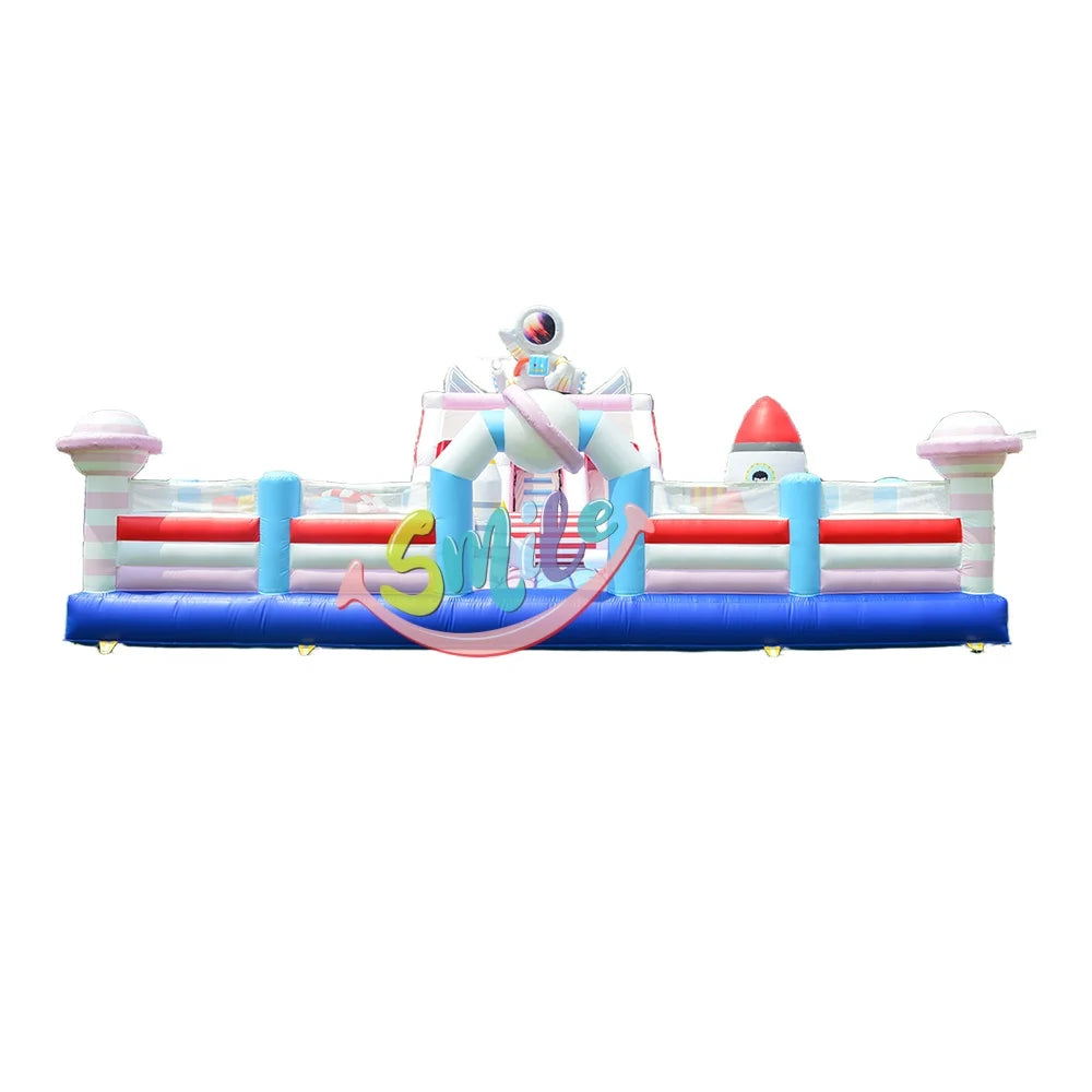 Factory Wholesale Blue Castle Combo Rocket Jumping Bouncer Inflatable House Commercial for Kids Children