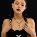Hip Hop Sweet Cool Spice Girl Cold Wind Pentagram Pendant Collar Punk Cross Women Necklace