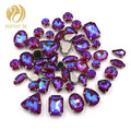 New Products Red AB Mocha Mixed Crystal Loose Rhinestones with Claw Sew-On Technique for Dress Decoration