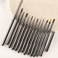 Felice New Professional Nail Art Tools Metal Rod Light Therapy Paint Petal Drawing Lace Pen Nail Brush Nylon Easy Apply