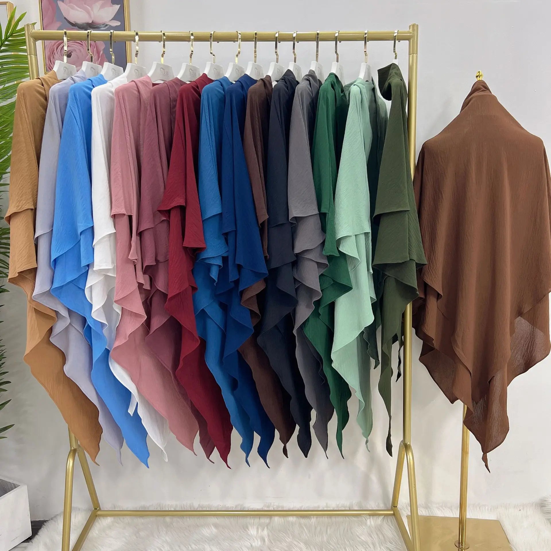 2023 EID Traditional Muslim Prayer Islamic Khimar 2 Layers Hijab Dress Prayer Abaya for Abaya Muslim Women