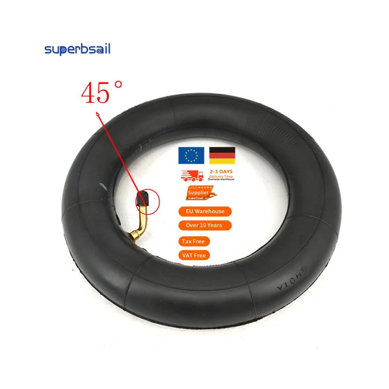 Superbsail 10-Inch 10x2.5 Bent Valve Electric Scooter Tires Hot Sale Inner Tubes with 45 90 Degree Valves Rubber Material