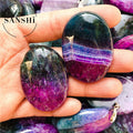 Hot Selling Good Quality Additive Color Colorful Starry Sky Oval Agate Pendant Color Agate Pendant