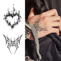 Popular Long-Lasting Waterproof Semi-Permanent Water Transfer Body Art Tattoo Sticker in Herbal Plant Fruit Juice Design