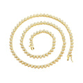 BC235  4MM Women Necklace Brass Flower CZ Tennis Chain Fashion Jewelry for Party Gift