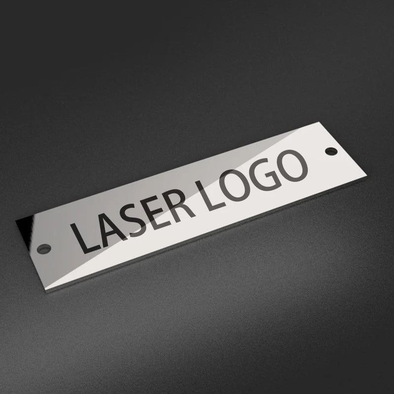 In Stock Sea Water Resist Stainless Steel Brand Name Plate Tag Custom Private Metal Label Logo for Clothing