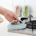 Kitchen Cleaning  Brush Magic Sponge Eraser Bath Brush With Handle  Kitchen Bathroom Bathtub Stove Top Cleaning Brush