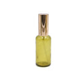 Free Sample Round Glass Lotion Bottle 30ml Empty Olive Green Glass Pump Bottle for Skin Care Serum