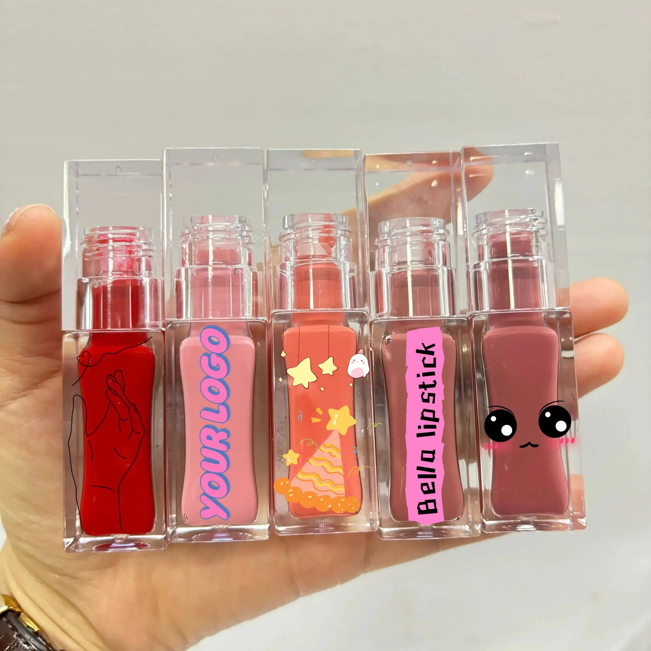Moisture Lips Makeup Custom Logo Clear Lipgloss Wholesale Factory Private Label Shiny Lipgloss 128Colors Glitter Lip Gloss