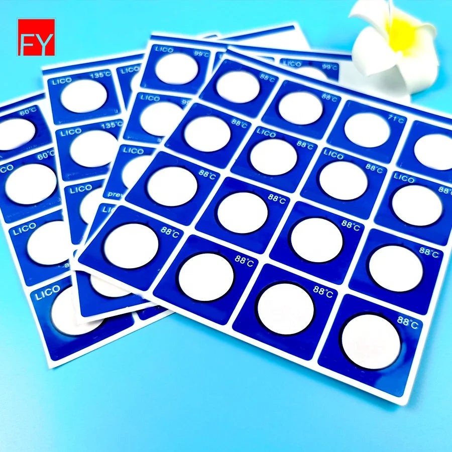 Factory Wholesale Paper Sticker Self Color Change  Weatherproof Irreversible Temperature Indicator Label