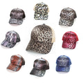 Spot Leopard Print Horsetail Women Hat Back Opening Mesh Baseball Cap